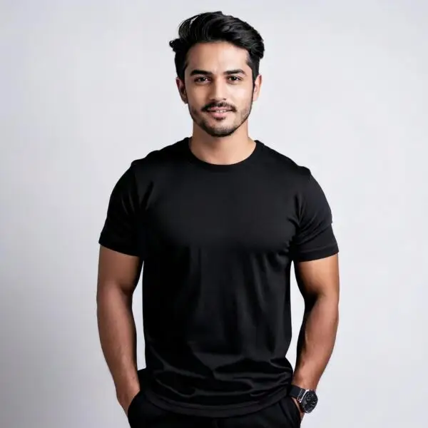 Luxe Knit Men's Cotton T-Shirt - Image 2