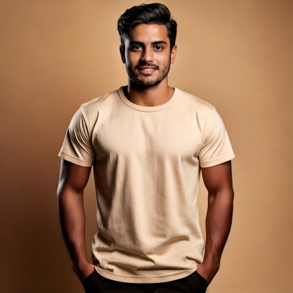 Luxe Knit Men's Cotton T-Shirt - Image 6