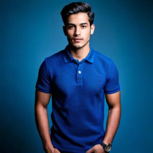 Knit Signature Polo T-Shirts - Royal Blue, XXL