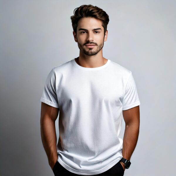 Luxe Knit Men's Cotton T-Shirt - Image 5