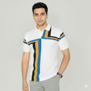 Prestige Knit Cotton Polo – White
