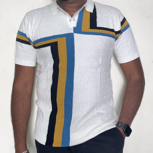 Prestige Knit Cotton Polo – White