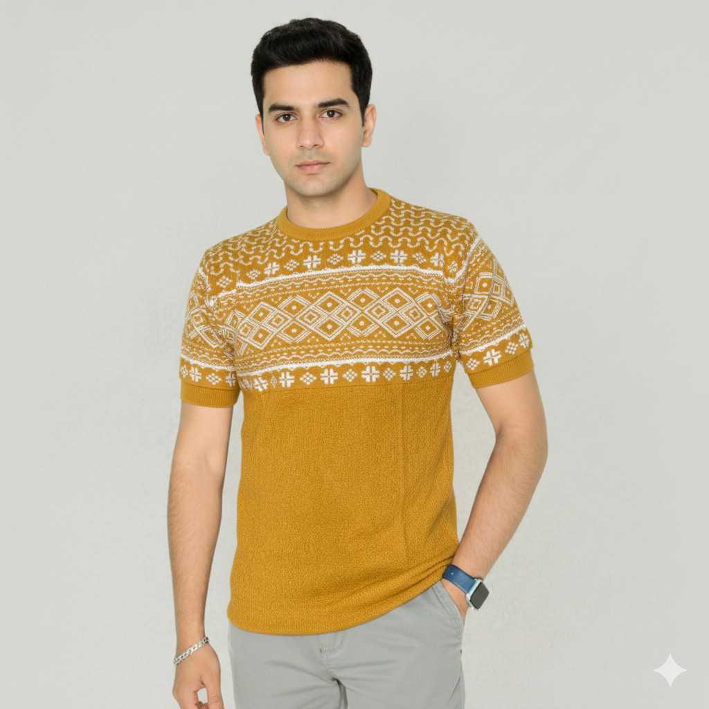 Prestige Knit Cotton Tshirt – Yellow
