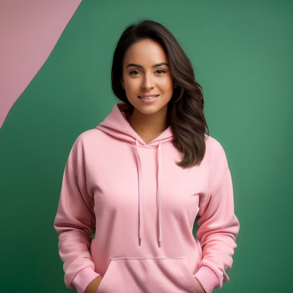 Soft Pink Women’s Hoodie – 100% Cotton