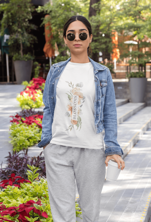 Blossam Women’s Floral T-Shirt – Soft Cotton - Image 2