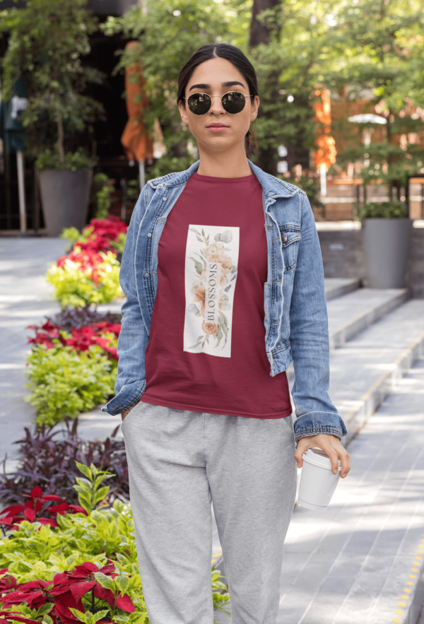 Blossam Women’s Floral T-Shirt – Soft Cotton