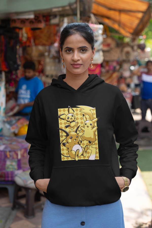 Pikachu Anime KnitFlex Hoodie - Image 2