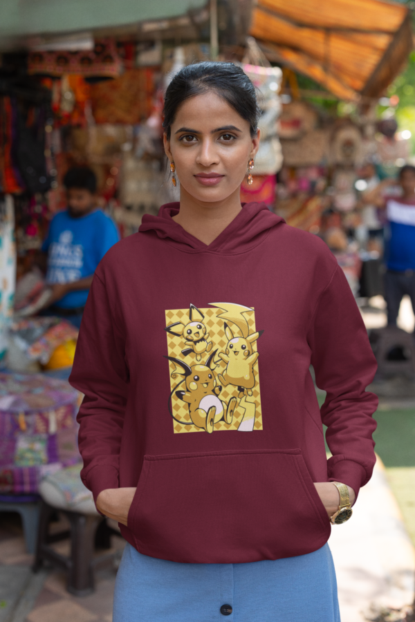 Pikachu Anime KnitFlex Hoodie - Image 4