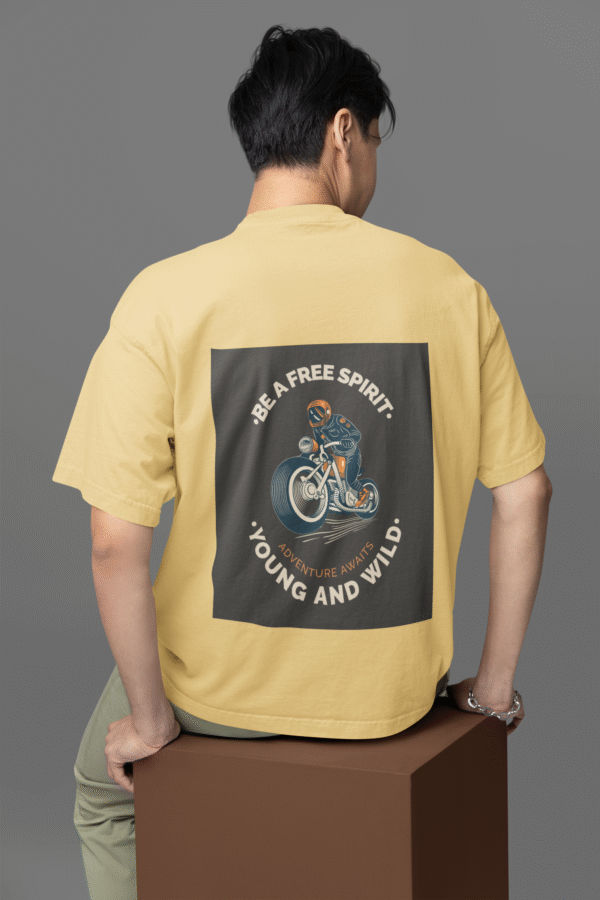Free Spirit Biker Oversized Tshirt - Image 4