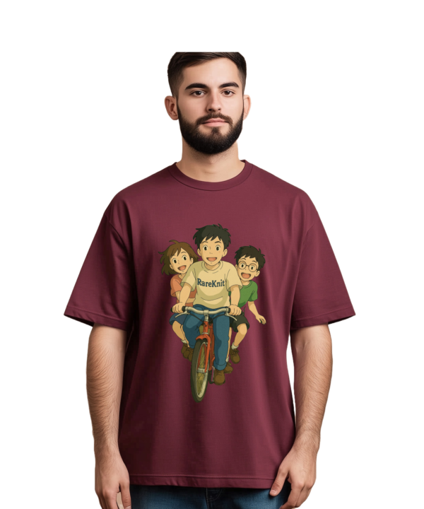 Custom Ghibli Art Oversized T-Shirt - Image 4