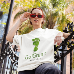 Verdant Step Earth Day Oversized Tee