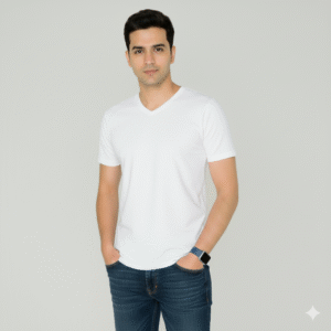 Classic White V-Neck Tee