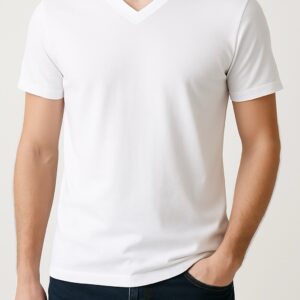 Classic White V-Neck Tee