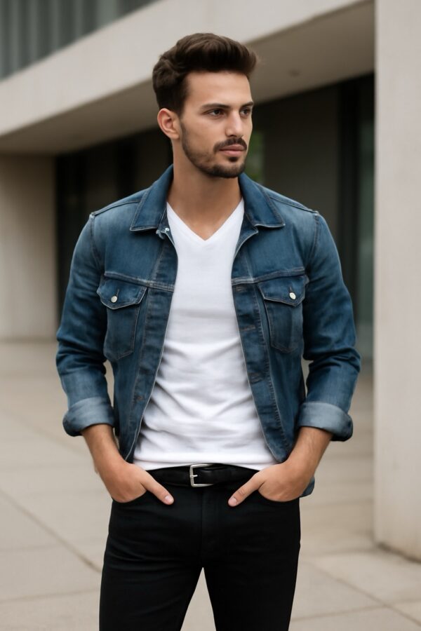 Classic White V-Neck Tee - Image 2